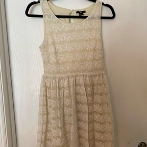 Cream colored lace dress